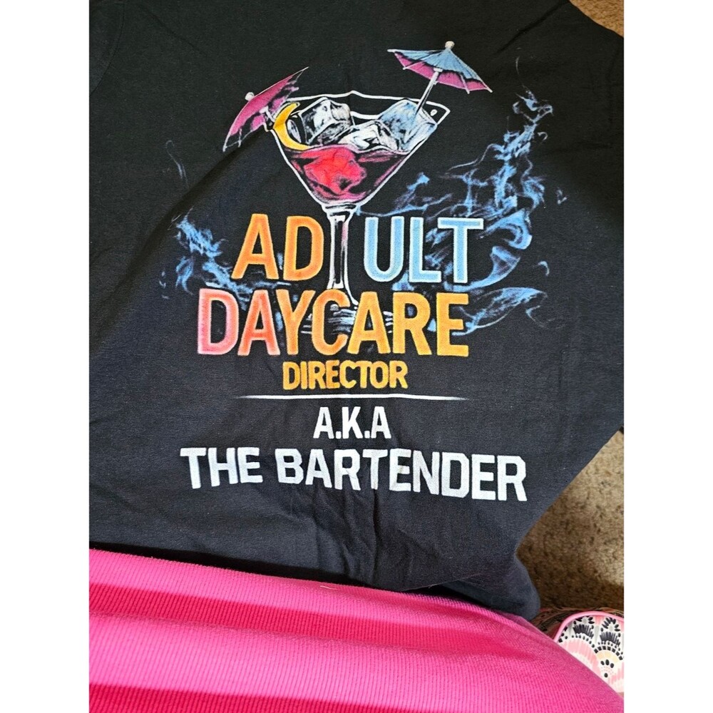 Adult Daycare Director A.K.A. The Bartender Short Sleeve Tee - Black